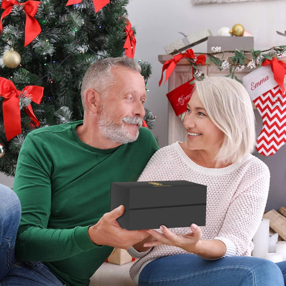 Whiskey Gifts for Men Dad, Whiskey Glasses Set with 8 Reusable Whiskey Stones, Drinking Gifts for Boyfriend Him, Cool Whiskey Gifts for Birthday House Warming Anniversary Christmas, 11Oz